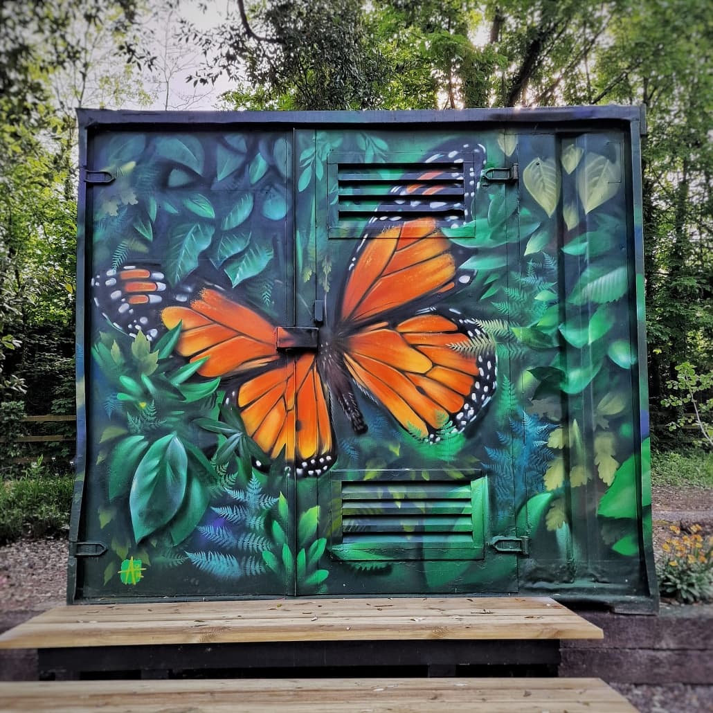 The Vibrant Butterfly Mural Brightening Up Pontymoile | Andy O'Rourke ...