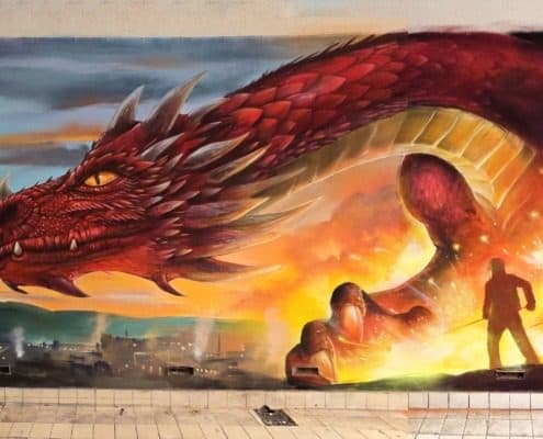 Pontypool Dragon Mural
